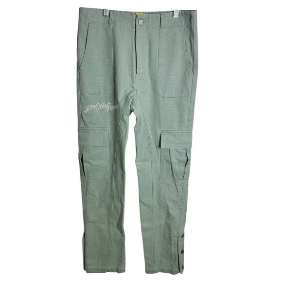 Diet Starts Monday Mens Size 30 Cargo Utility Pant Light Green Straight Leg - Picture 1 of 12